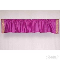 Indian Selections Violet Rouge – Tige de Poche Couronner Le Fait à la Main Sari Lit  Polyester  Red  43 X 15 inches - B00EYXYV04